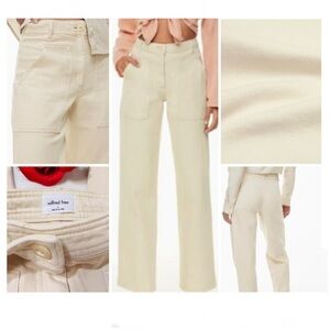 NWOT ARITZIA Wilfred Free Modern Utility Pant / utility Pants/ Denim SZ 4 (40”L)